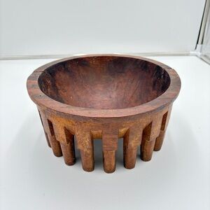 Hand Carved Kava Bowl 20 Legs South Pacific Island Tribal Art Vintage Wooden